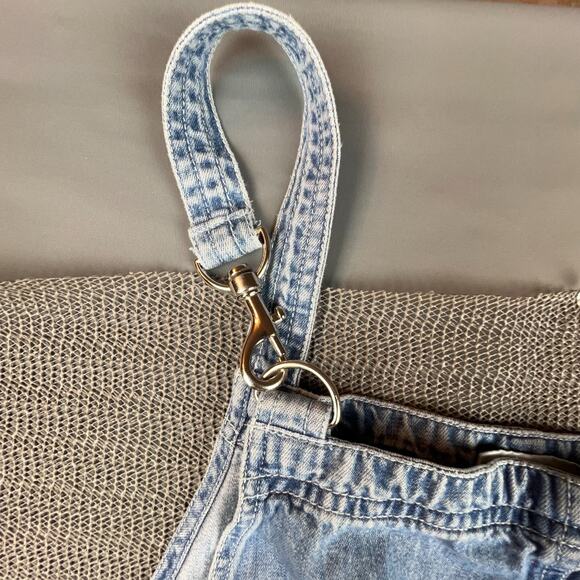 Faded Glory Denim Overall Dress Large Pocket Front 90s Y2K Vintage - Picture 5 of 7